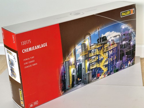 HO Scale FALLER 130175 Large Chemical Refinery Plant Kit. Open Box Complete