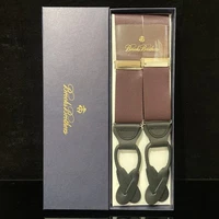 Brooks Brothers Suspenders Mens Braces MAROON RED Adjustable New In Box BB13