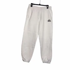 Quiksilver The Fleece Pant’s Men’s Size M Color White Pocket’s Side Mid Rise NWT