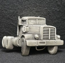 WH09122 VERY COOL VINTAGE 1979 CUT-OUT SEMI-TRUCK 18-WHEELER MENS BELT BUCKLE
