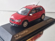 Miniature Car 1/43 Mini Champs Volkswagen Cross Polo 2006 Red Model Car