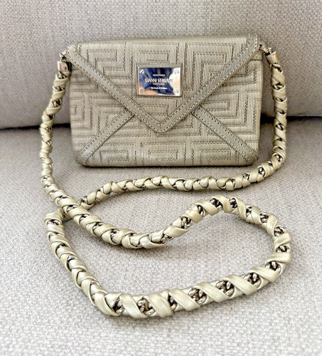 GIANNI VERSACE Vintage Couture Mini Envelope Convertible Clutch Bag