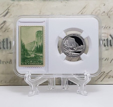 2010-S ATB Proof Quarter - Yosemite - California with US Flag Stamp - Nice! W3