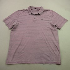 Travis Mathew Mens 2XL Polo Golf Shirt Short Sleeve Lightweight Purple Outdoors