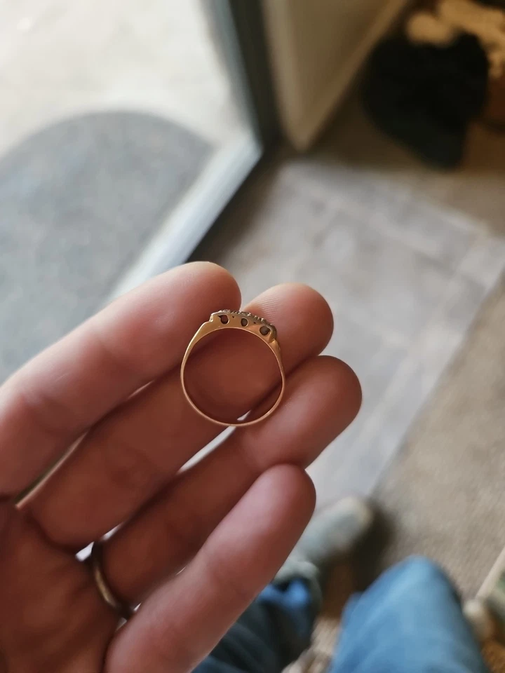 Ladies 14K Two Tone Diamond Wedding Band - Image 4 of 4