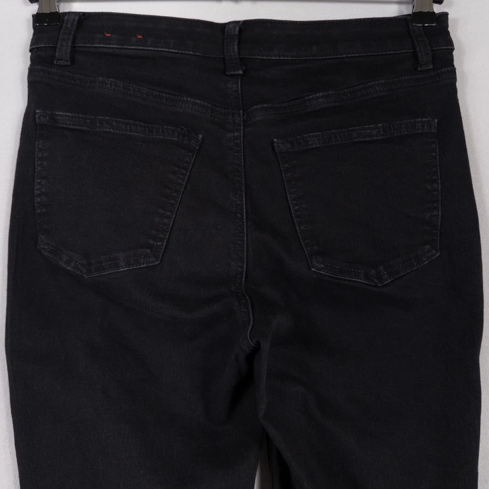 Jegging Talbots impecable cinco bolsillos talla 8 negro lavado tiro medio ajustado elástico Foto 4 de 4