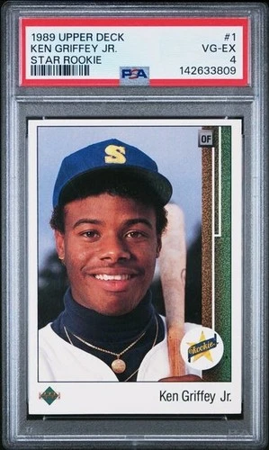 PSA 4  1989 Upper Deck Star Rookie Ken Griffey Jr #1 RC Fresh Graded Slab