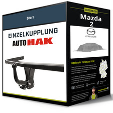 Starre Anhängerkupplung für MAZDA 2 04.2003-08.2007 Typ DY Auto Hak NEU