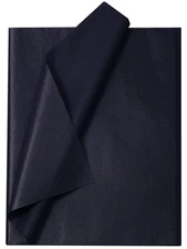 120 Sheets Black Tissue Paper, 14 x 20 Inches, Bulk, Gift Bags, Craft, DIY
