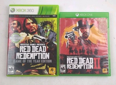 Red Dead Redemption 2 II Xbox One + Red Dead GOTY Xbox 360 2 Game Bundle Lot CIB