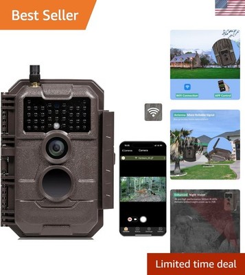 Portable E6 Trail Camera for Wildlife Monitoring - 48MP & Bluetooth Connectivity
