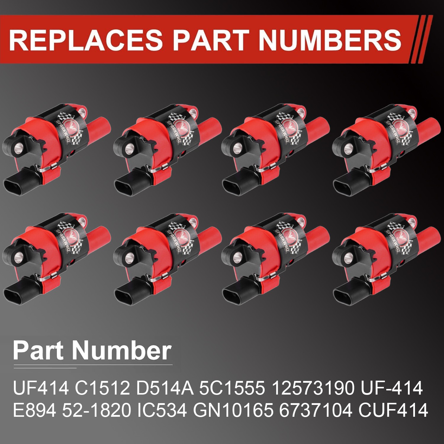 8* UF414 Ignition Coil & Spark Plug Wire set For Chevy Silverado 1500 GMC Tahoe