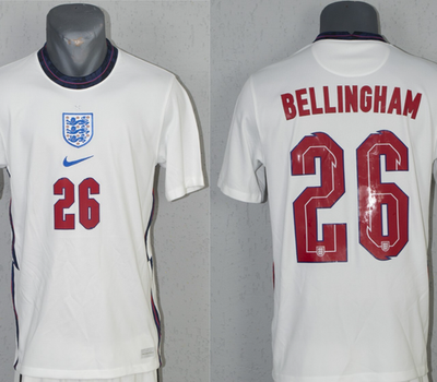 England Bellingham Jersey 2020 Euro Home Football Soccer Mens Nike