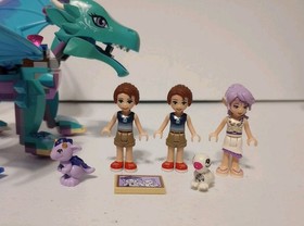 LEGO Elves Lot As Is. Blue WATER DRAGON, Emily, Baby Dragon, Aira. Read Descript