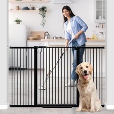 THEYFIRST 41" Extra Tall Dog Gate for Doorways Stairs, 54.8-60.2 in in Wide Baby