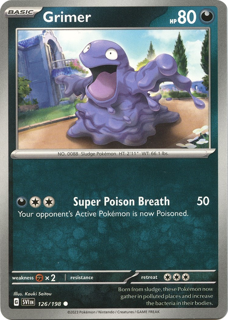 Grimer SVI 126/198 Pokémon SV01: Scarlet & Violet Base Set Common EN NM