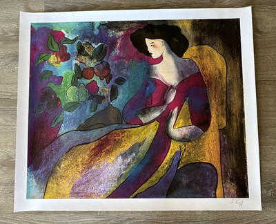Linda Le Kniff Signed Limited Edition Serigraph 27x32 ANNEBELLA Artwork