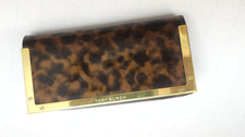 TORY BURCH Leopard Animal Tortoise Print Sunglass Eyeglass Or Makeup Case
