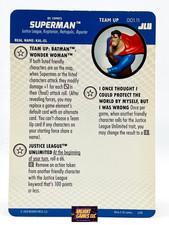 DC Heroclix Superman 001.11 Team Up Card Justice League Unlimited Set
