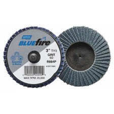 Norton Abrasives 77696090166 Flap Disc, Crs, Grit 40, Ty 3, 2In, Bluefire