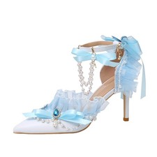 Women's Sweet Lolita Princess Shoes Pointed Toe Stiletto High Heels Bow...