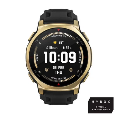 Amazfit T-Rex 3 Pro 44mm Black Gold Smartwatch HYROX-Modus