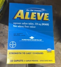 ALEVE Sodium Tablets 220mg - 25 Count - 1 BOX