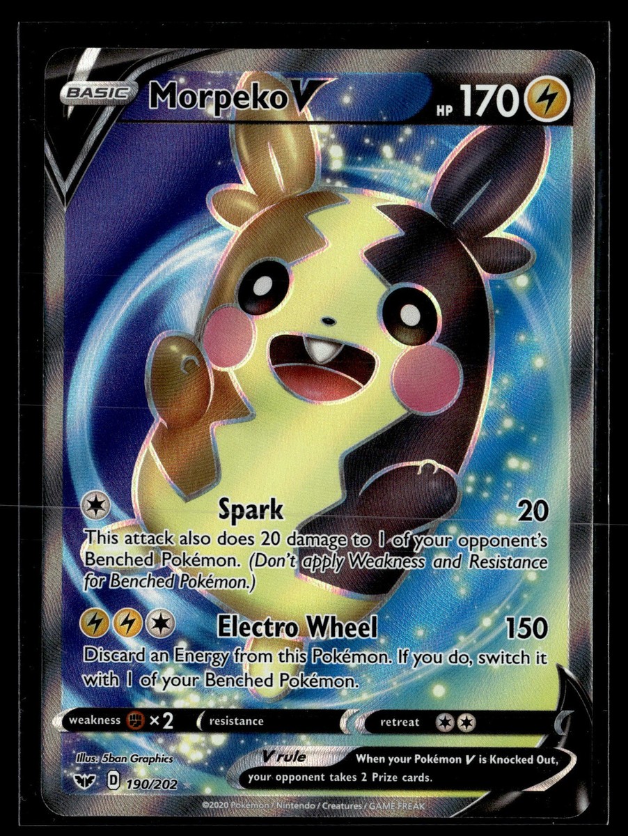 Pokemon TCG SWSH01: Sword & Shield Base Set #190/202 Morpeko V