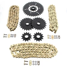 1994 Polaris 400L 400 4x4 Gold O Ring Chains & Complete Sprocket Set