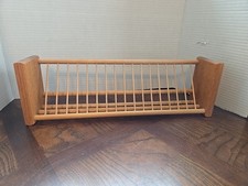 Vintage Wooden Cassette Tape Holder Wall MOUNT 18 SLOTS