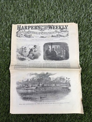 1864 Petersburg Mine Explosion Harpers Weekly August 20 Mobile Bay