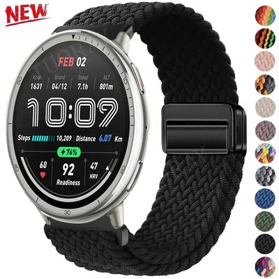 Armband Für Amazfit Bip 6 5 GTR GTS 4 3 2 2e 47mm Sport Magnet Nylon Ersatz Band