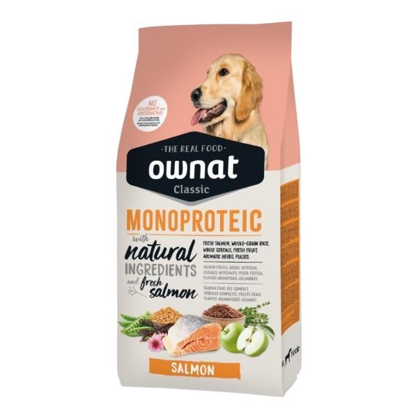 Cibo Monoproteico per Cani Ownat Classic Salmone 4kg - Dieta Sensibile