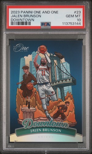 Jalen Brunson #23 2023 Panini One and One Downtown card