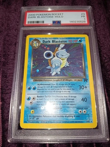 2000 Dark Blastoise Holo Foil #3 Pokemon Team Rocket PR WOTC PSA 1
