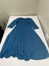 North Style Fit & Flare Pointe Dress Teal Size S