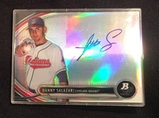2011 Danny Salazar Bowman Platinum Refractor AUTOGRAPH Rookie Baseball INDIANS