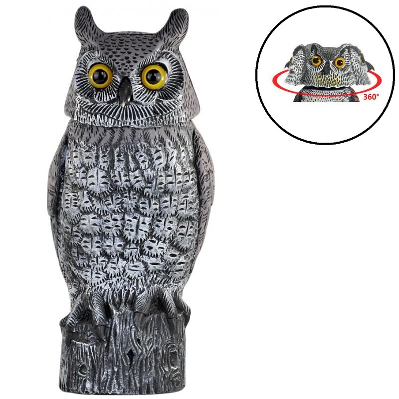 Eulen-Vogelscheuche Mit Glocke – Realistischer Vogelabwehr-Anhänger Für Garten, Terrasse & Obstbäume, Wetterfest