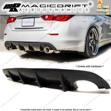 For 14 15 16 17 Infiniti Q50 JDM ST Style Rear Bumper Spoiler Lower Diffuser Lip