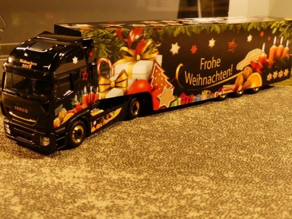 1/87 Herpa Iveco Stralis Xp Koffer Sz Herpa Weihnachtstruck 2018 308960-image