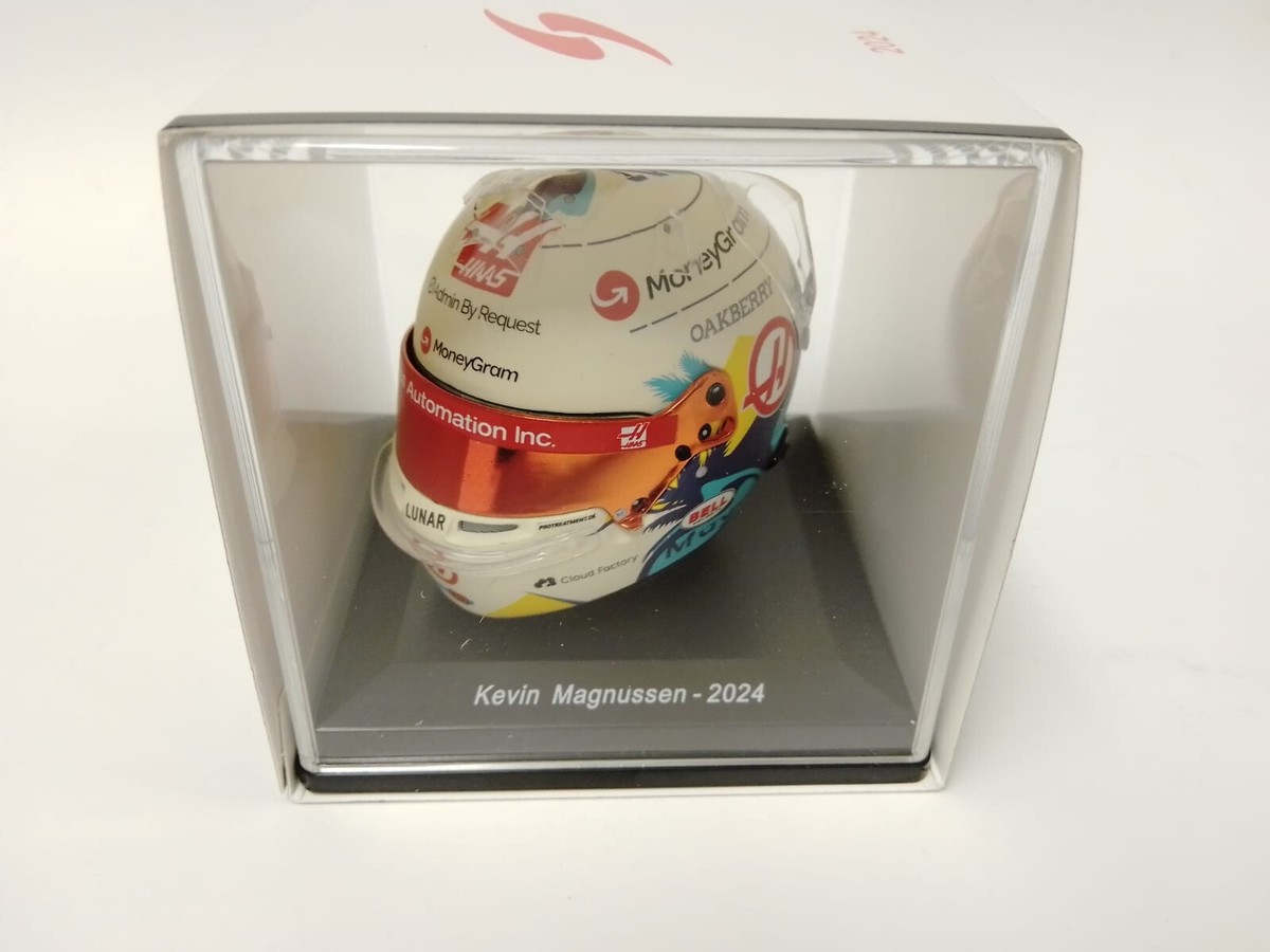 Casque De Collection GP De Miami 2023 - Kevin Magnussen (Haas) Par Spark, échelle 1/5, Métal Et Plastique