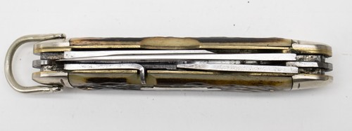Nice! Vintage Camillus USA 4 Line Stamp Jigged Bone 4-blade Scout Pocket Knife - Picture 16 of 18