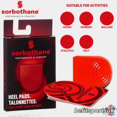SORBOTHANE HEEL PADS INSOLES SHOCK ABSORBANT HEEL ACHILLES PAIN SHOE INSERTS GEL