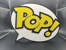 Funko Pop Logo Sign Display | 3D Wall Desk Shelf Art
