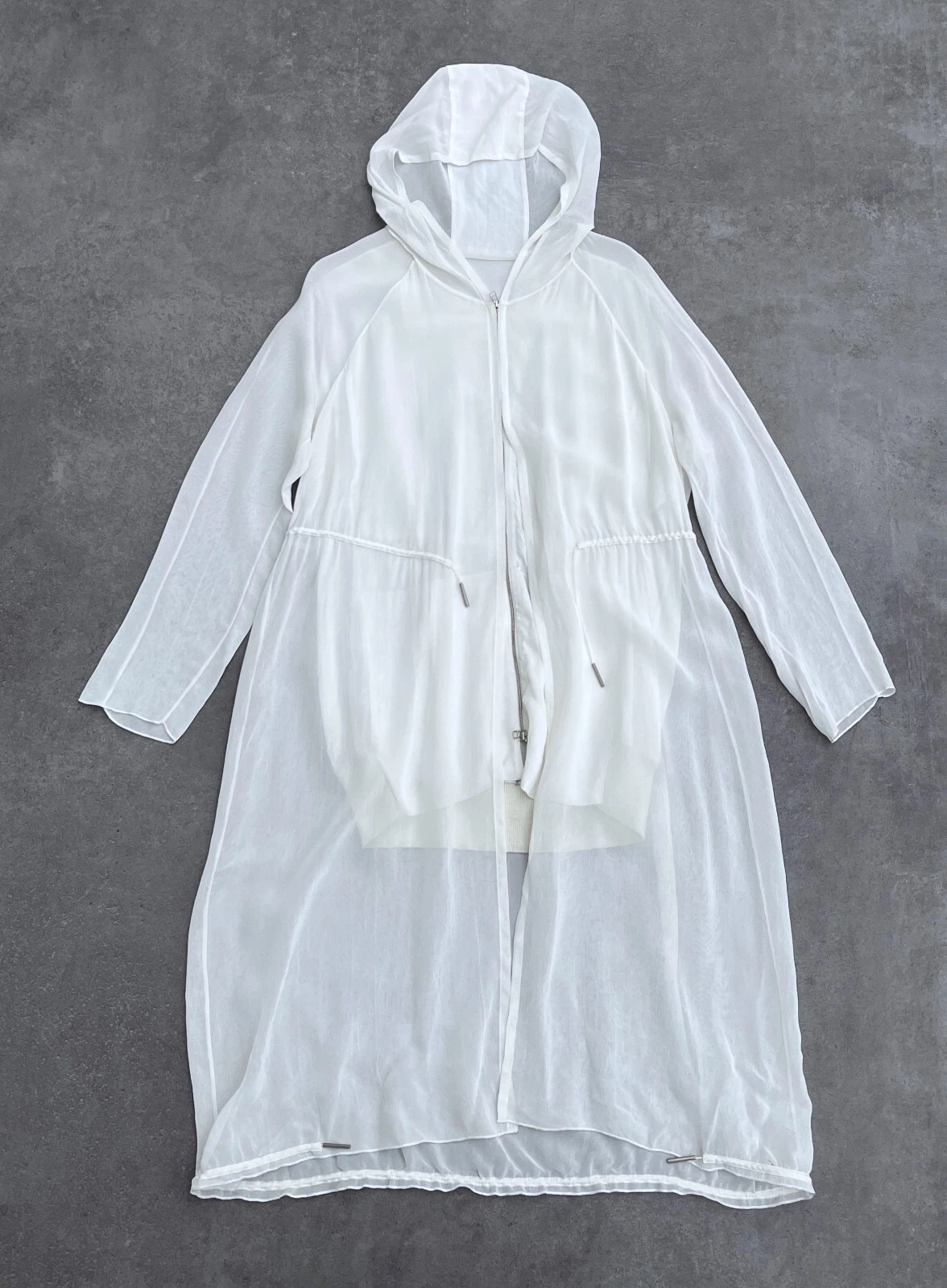 Stunning Women's ANNETTE GORTZ Layered Lagenlook Avant Garde Jacket Coat White M - product detail image 1