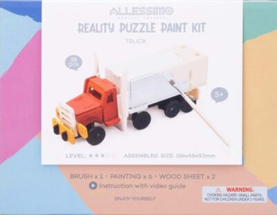 Allessimo 3D Paint Puzzle Reality Wooden Truck (38 pcs Model Kit ) **FREE SHIP**