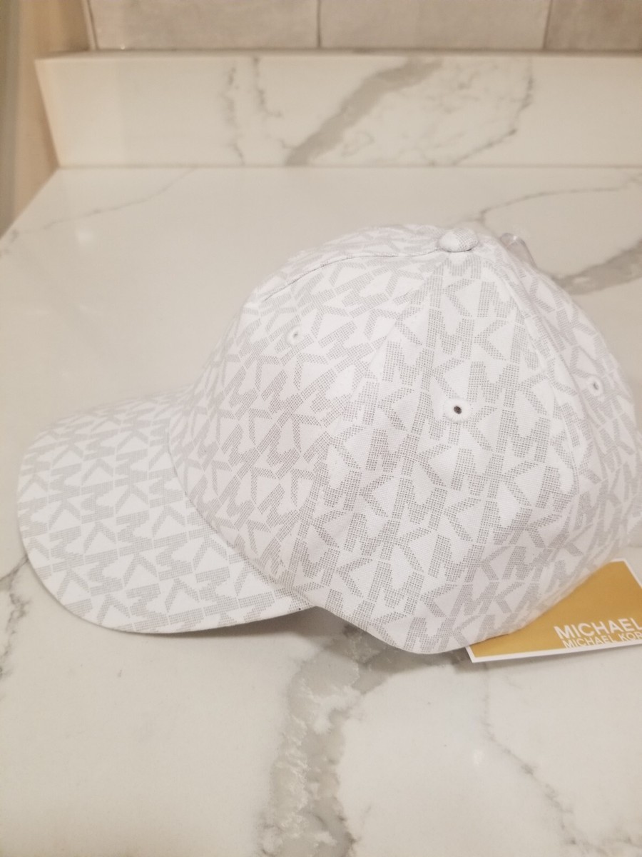 Michael Kors White MK Logo Monogram Strap Back Baseball Cap Hat Adjustable NWT Michael Kors | Accessories | C Michael Kors White Mk Logo  main image 4