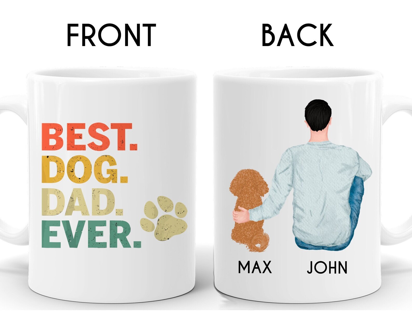 Personalized Bichon Frise Mug Bichon Frise Dad Mug Bichon Frise Lover Mug Bichon