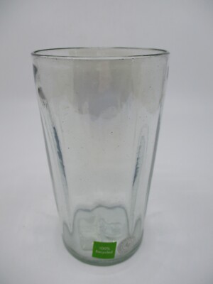 MARIPOSA GLITZ VIDRIO OPAL/GREEN ICE TEA /TUMBLER-FLAT short(#335) 6 1/4 ''-0508D