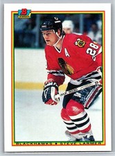 1990-91 Bowman Steve Larmer Chicago Blackhawks #5